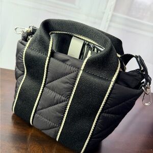 ZARA Black Quilted Mini Crossbody Bag NEW With Tags